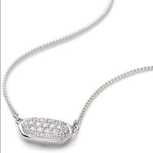 Kendra Scott Lisa necklace,diamonds, white gold